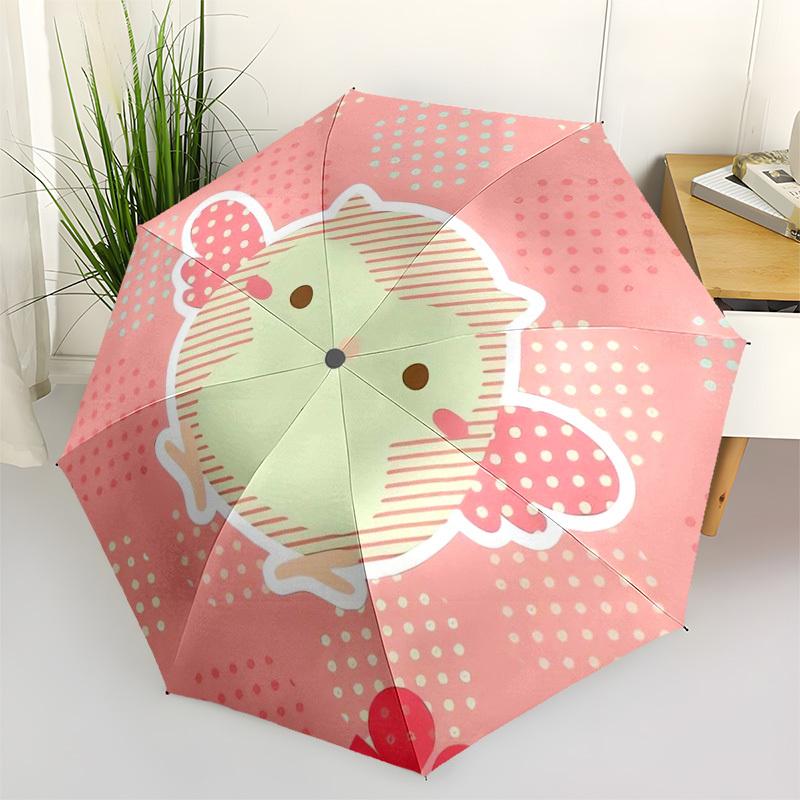 1pc Cute Sheep Illustration Umbrella with Plastic Handle,Suitable for All Seasons Home Travel Outdoor Umbrellaptys31034