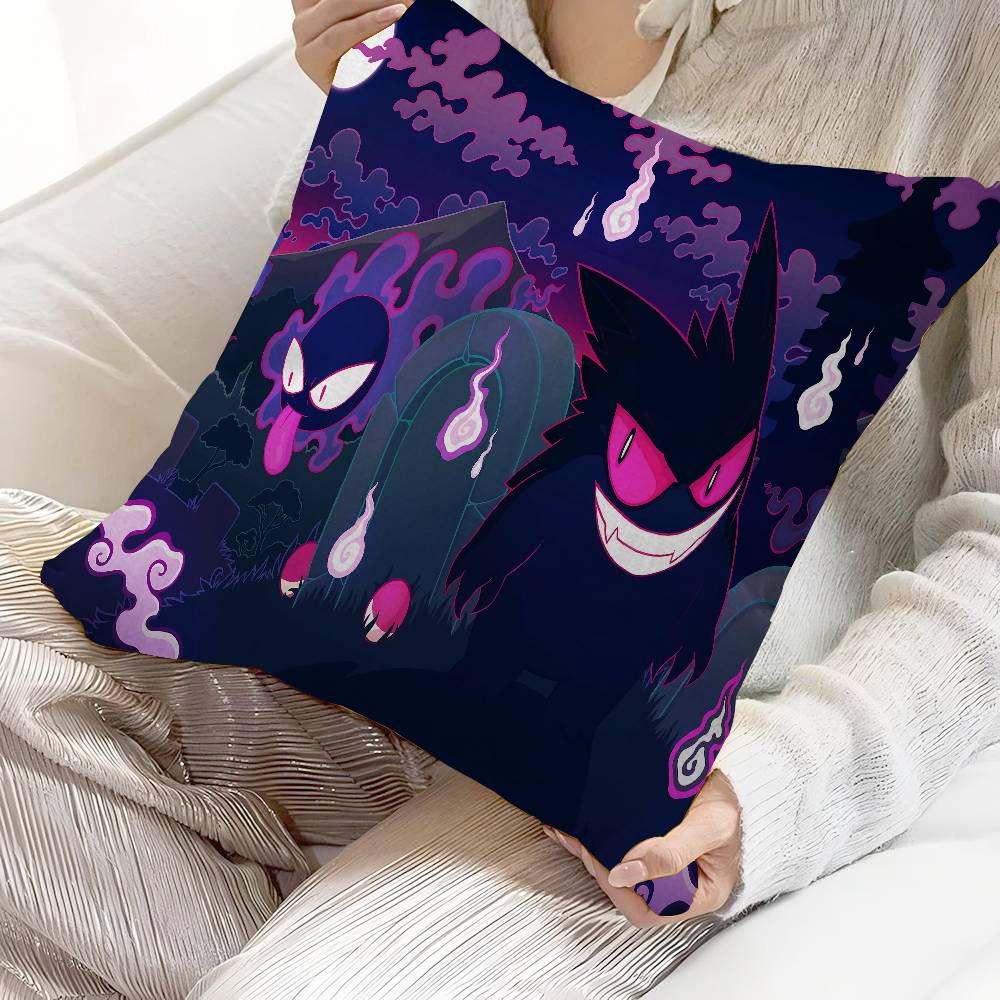 Japanese Anime Gengar Cushion Cover Polyester Sofa Cushions Decorative Throw Pillows Home Decoration Pillowcover