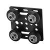 Aluminum Alloy V-Wheel Plate Pulley Kit, Low Friction   Backing Plate for CNC Machine, with Quiet Design and   Bearings