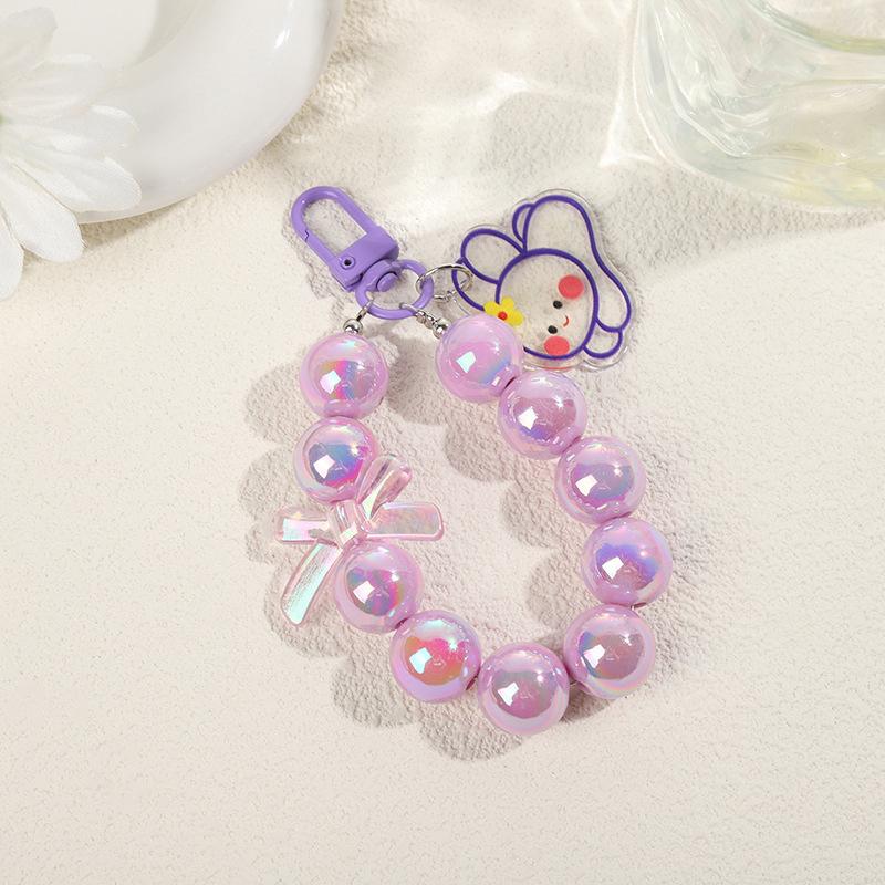 

1 шт. мультяшный браслет против потери для мобильного телефона, чехол, ремешок на запястье, автомобильный брелок, милый телефонный шарм фиолетовый