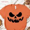 Scary Pumpkin T Shirt Halloween Orange Costume Outfit Joke Vintage Designer Clothes Unisex Soft Slightly Breathable