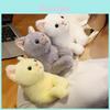 Soft And Cuddly 31cm Grey White Yellow And Three-color Short Plush Cat Doll For Kids' Animal Toy Collection
