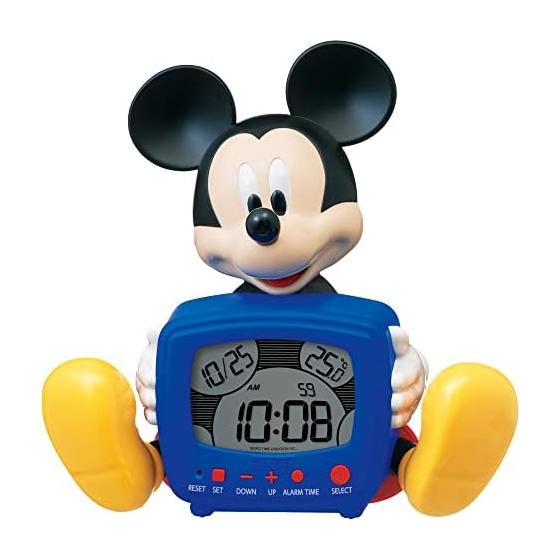 Seiko Clock Alarm Clock Настольные часы Цифровой говорящий будильник 229 x 232 x 130 мм Disney Mickey Mouse FD485A Синий