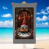 Christmas Printed Beach Towel Soft Quick Dry For Indoor Outdoor Home Use Holiday Gift