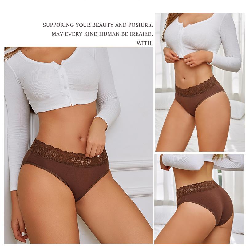 FINETOO 3 Stück Damen Nahtlose Baumwollslips Damen Übergröße Slips Einfarbig Atmungsaktive Unterwäsche Weiblich Niedrige Taille Weiche Dessous S-XXL