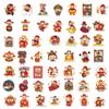 50 Cartoon God of Wealth Coming Graffiti Stickers Guitar Notebook Suitcase DIY Waterproof Stickers