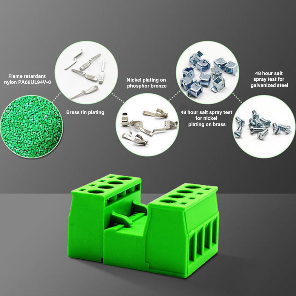 10Set 5.08mm Pitch PCB Mount Screw Terminal Block Connector Plugs In Terminal Block Pluggable Male and Female Connector