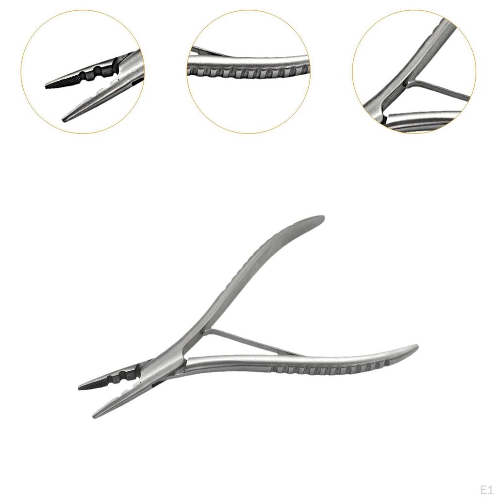 Hair Extension Plier Bead Remover Anti Slip Handle Double Hole Styling Tool for Removal