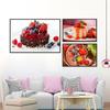 Strawberry Ice Cream Themed Decorative Painting Picture Cakery Decor Restaurant Dessert Shop Decoration Canvas Printing