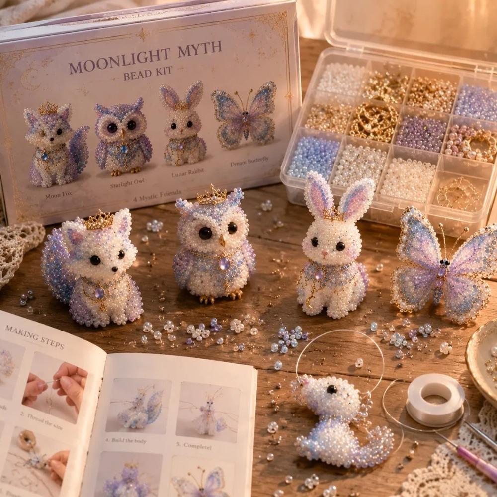 Forma di Animale 3D Kit di Animali con Perline Kit Artigianale con Perline Piccole Fai da Te Per Adulti e Bambini