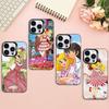 Candy 90s Anime Phone Case For iPhone17,16,15,14,13,12,Pro Max Black Colorful Phone Case