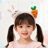 Rabbits Carrot Ear Headbands For Kids Soft Plush Hair Accessory Cute Animal Theme Party Costume Decoration