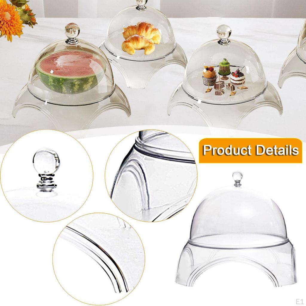 Cake Stand with Cover Fruit Display Server Tray Appetizer Serving Platter for Holiday Festive