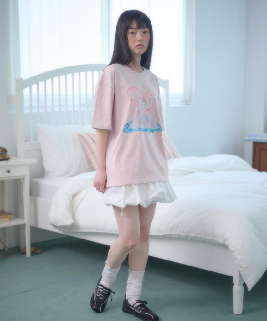 AMBLER The Soft Volcano Tee Graphic Short Sleeve T-Shirt As1304 (Pink)