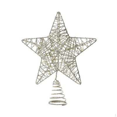 Estrela para ornamentos internos do floco de neve da janela superior da árvore de natal,