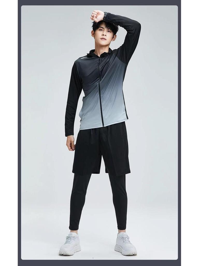 Men's Quick-Drying Long-Sleeve Autumn/Winter Cycling & Running Suit