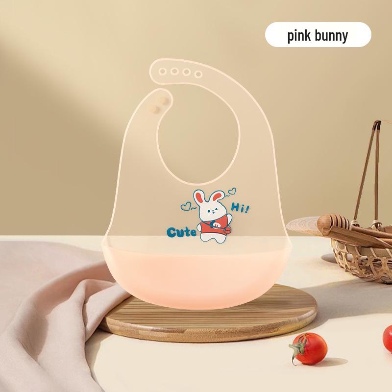 Lightweight Waterproof Silicone Bib for Babies - Dribble & Food Protection