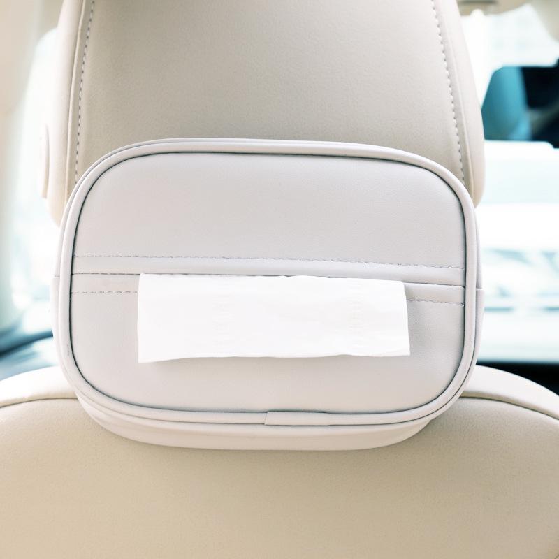 Hängende Leder-Auto-Taschentuchbox mit Kordelzug für alle Jahreszeiten