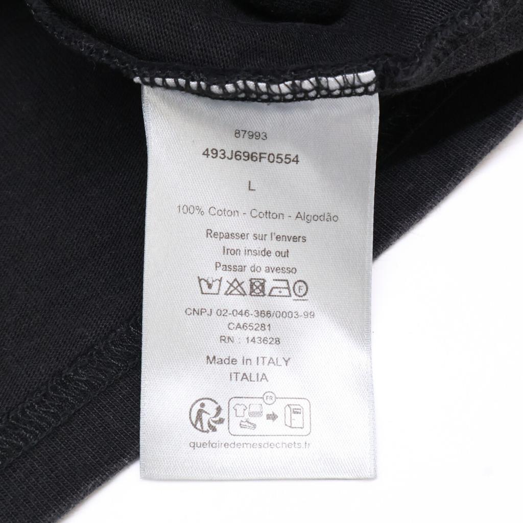 DIOR Black 1947 Handwritten T-Shirt tops L blackUsed