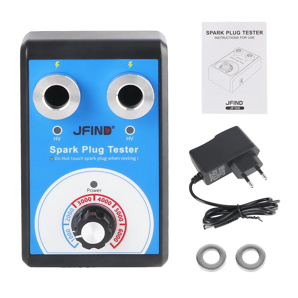 

Double hole Car Motorcycle Auto Spark Plug Tester 110V 220V 13mm Jfind JF109 to 12V Automotive Detector Ignition Analyzer Tools