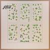 Floral Plant Decals 6 Sheets/Set Natural Flower Scrapbook Stickers, Waterproof PVC Plants Decals, Hand-painted Stickers Transparent Decorative for DIY