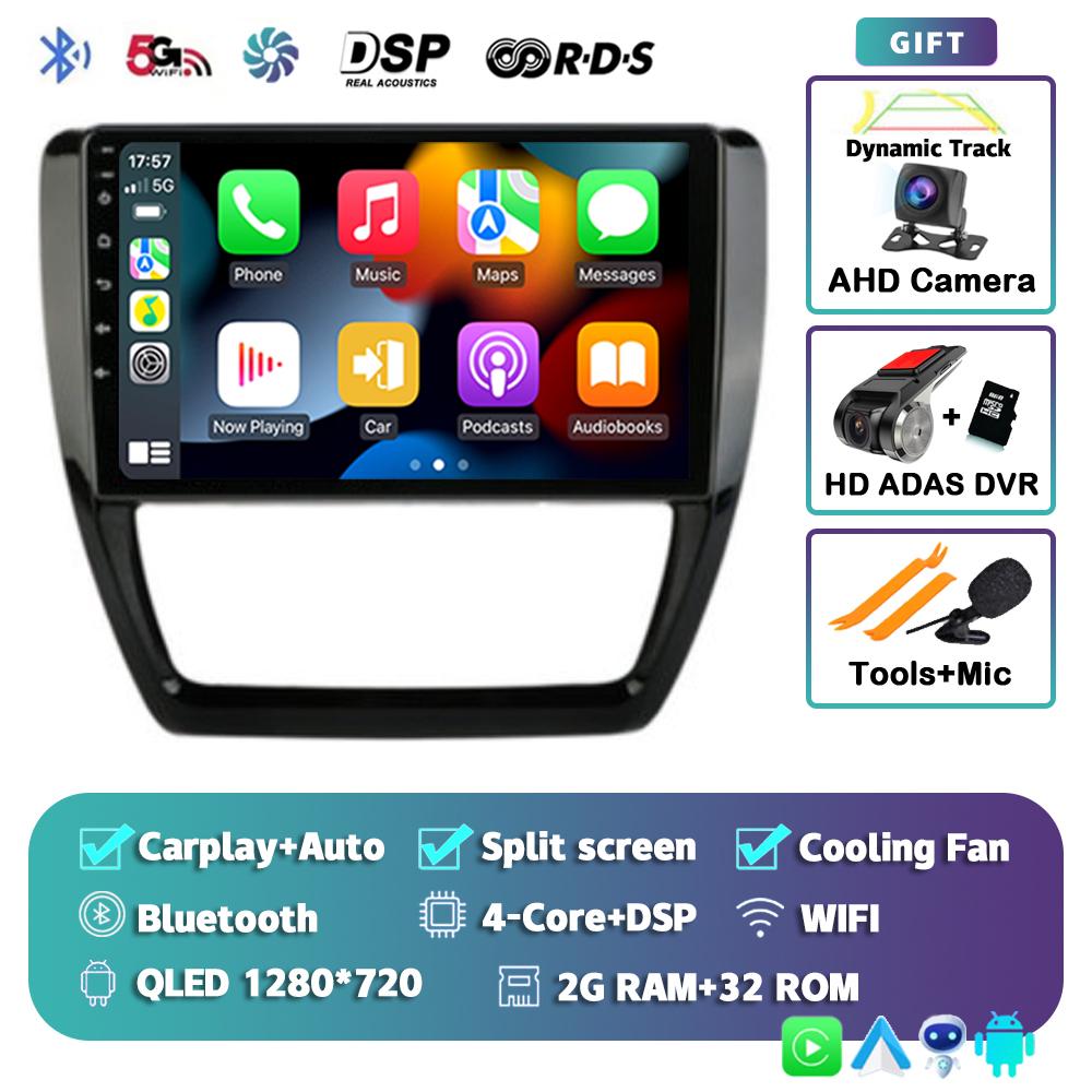 Android 14 Carplay Auto Car Radio For Volkswagen VW Sagitar Jetta 6 Bora 2011-2018 2Din Multimedia Player Stereo DVD Head Unit