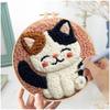 Punch Needle Kit Cute Cat Theme Embroidery Set Needle Punch for Adults Beginners Kids Stress Relief Toys Birthday Party Gifts