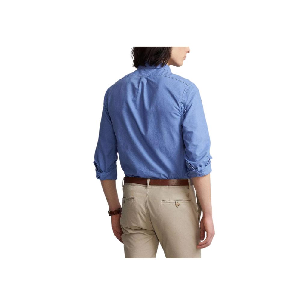 Polo Ralph Lauren Logo Embroidered Button-Down Slim Fit Long Sleeve Shirt Men shirts Blue 710723610-010