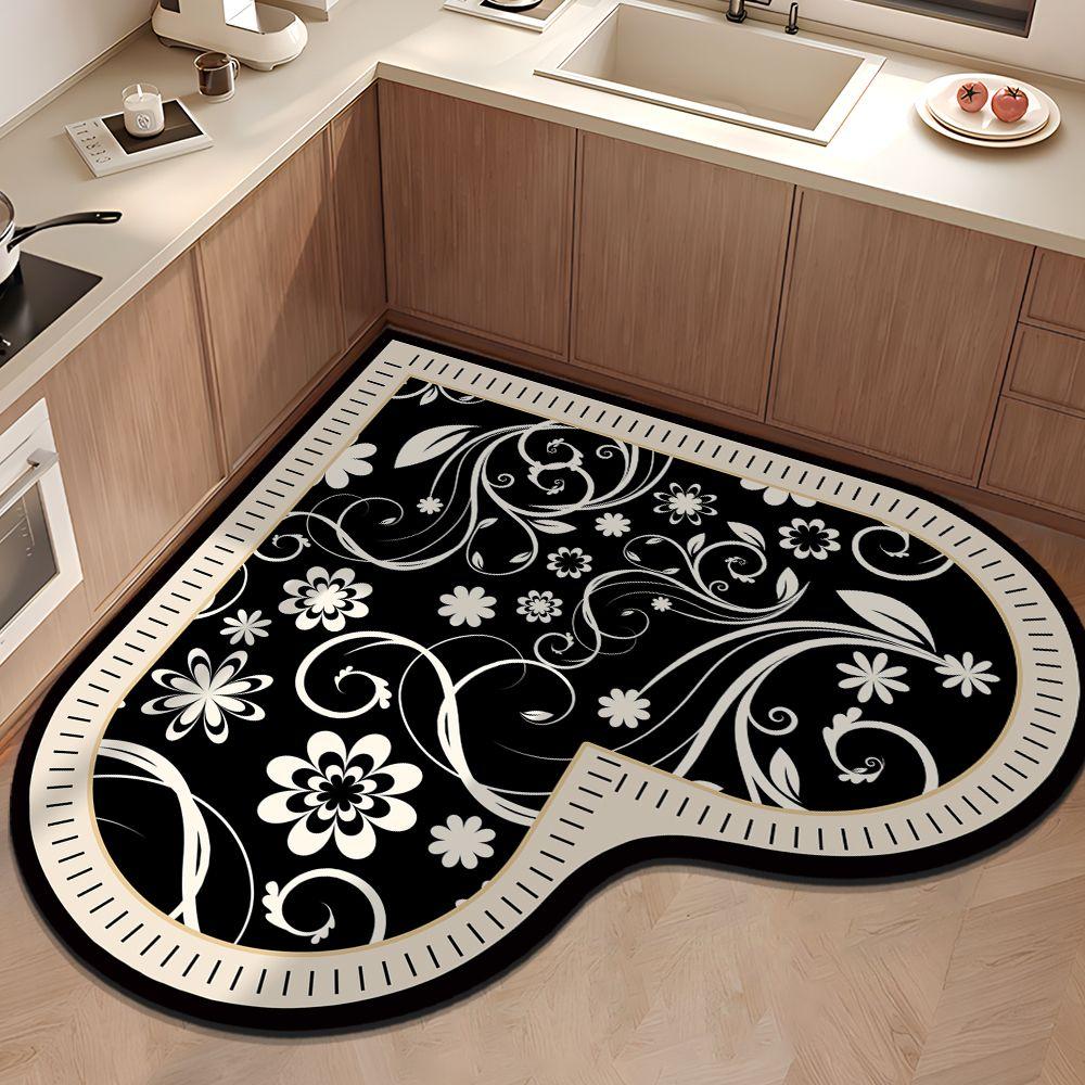 

Милый коврик в форме сердца, впитывающий грязь, устойчивый к износу и скольжению для кухни и ванной комнаты 70 * 70cm