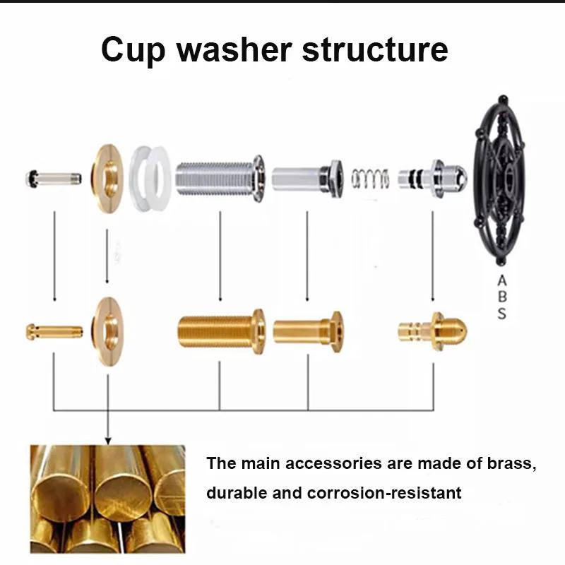 Faucet Cup Washer High Pressure Glass Rinser For Kitchen Sink Glass Beer Coffee Milk Tea Cup Cleaner Bar Accessories Clean Tool