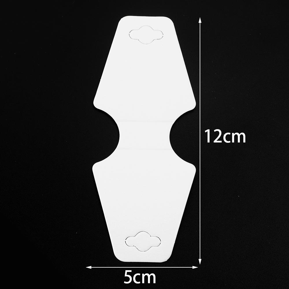 50 Stück Mehrform Weiß Schmuckverpackungskarte Faltkarte Für DIY Armband Halskette Ohrringe Display Handgemachte Verpackungskarte