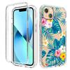 Pattern Printing Luxury Trendy Phone Cases for iPhone 14 Flower case Clear