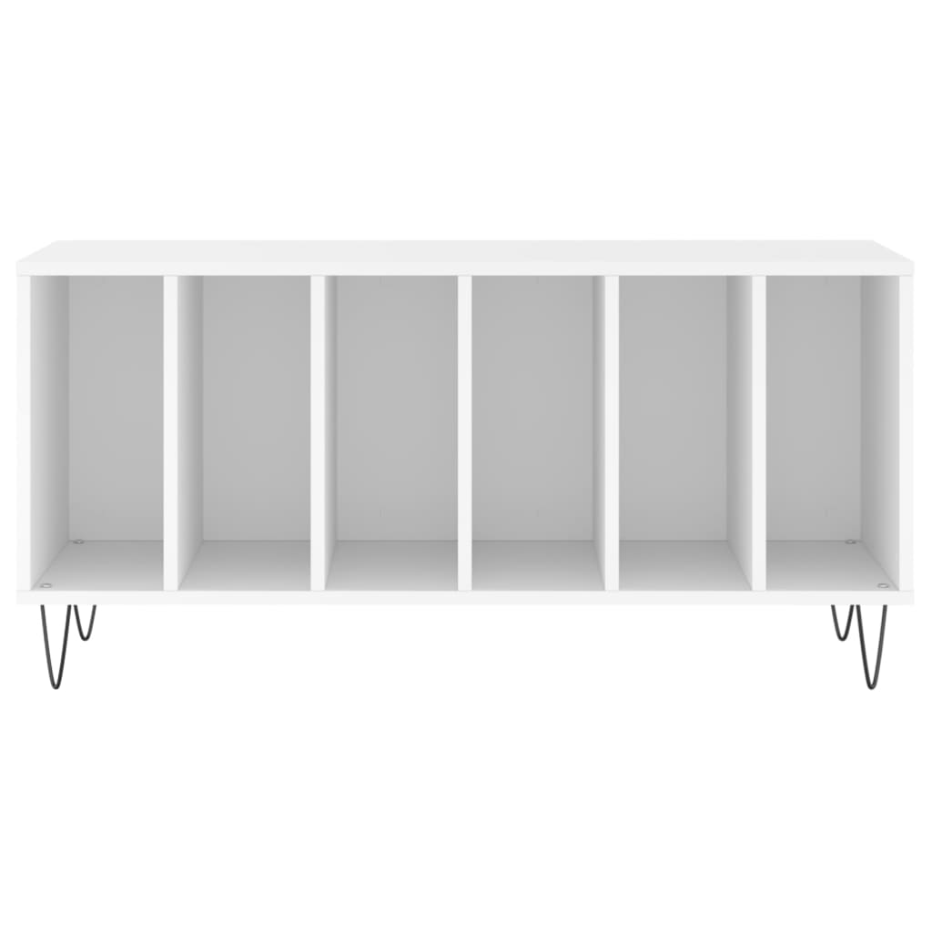 White Record Cabinet 100 x 38 x 48 cm Engineered Wood