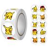 500Pcs Pikachu  Anime Sticker Roll Kids Cute Cartoon Reward Encourage Sticker for Sealing Labels Thank You Sticker Toys