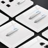 White LED Indicator Light Switch Panel Glass Piano Key Self-reset Wall Switch socket,UK FR EU Universal USB Electrical Outlet