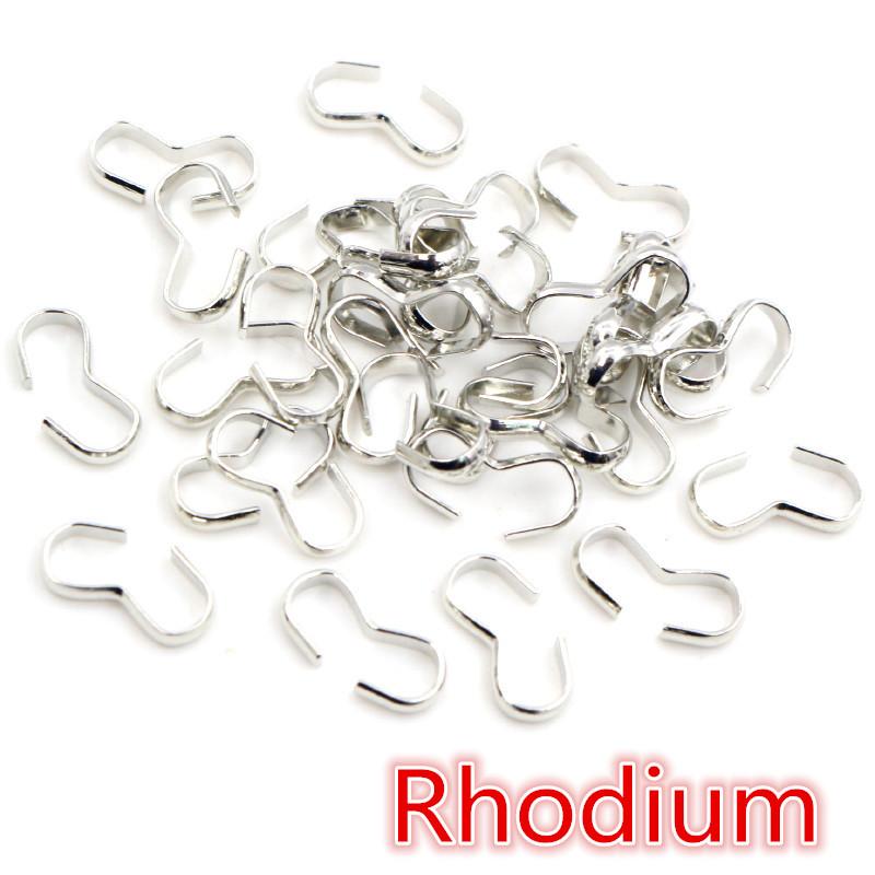 8*4 13*6.5mm 100pcs/lot 6 Colors Pendant Necklace Buckle Clasp Connectors Bangle Bracelet For Cameo Jewelry Accessories for DIY