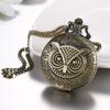 JEWELRYWE Owl Pocket Retro Analog Pendant Perfect Gift for and Christmas Watch, Antique-Style Watch, Alloy, Coming-of-Age Ceremonies, Birthdays,