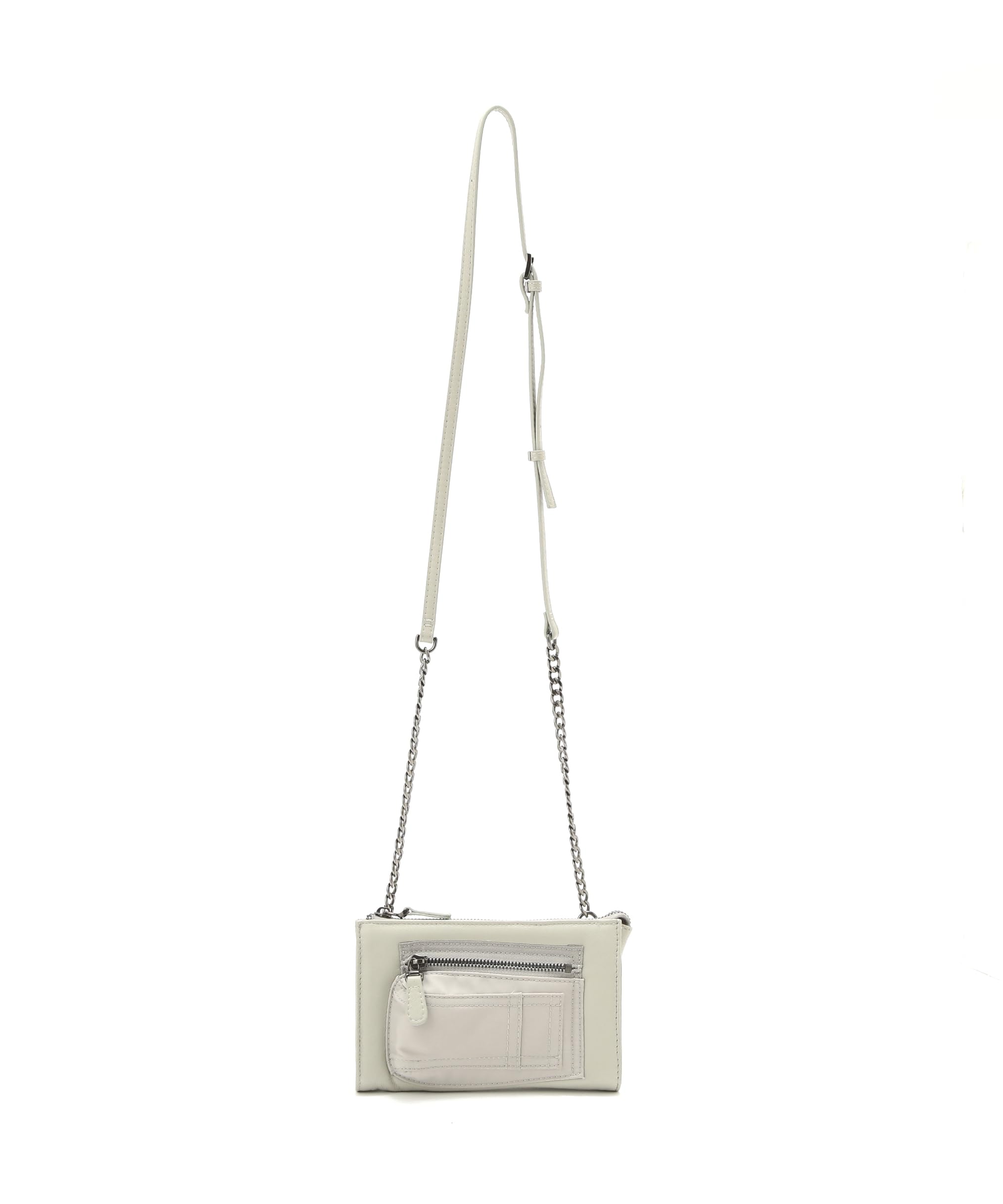

Avirex WEB&DEPOT Exclusive Leather Chain Shoulder Bag, Women s, F 020, Gray, 783-4976703