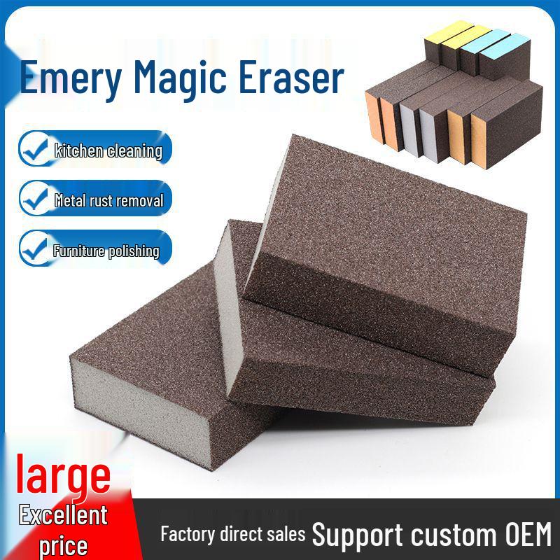 Thick Abrasive Sponge Sanding Block - Nano Magic Eraser for Kitchen Cleaning and Decontamination