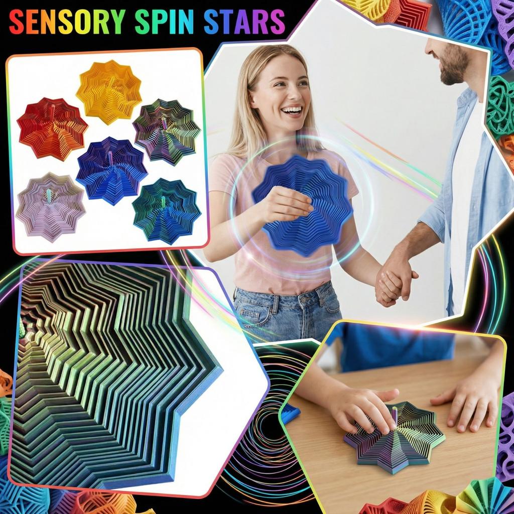 3D Printing Hexagonal Sensory Stress Relief Star, A Stress Relieving Toy And An Educational Toy.