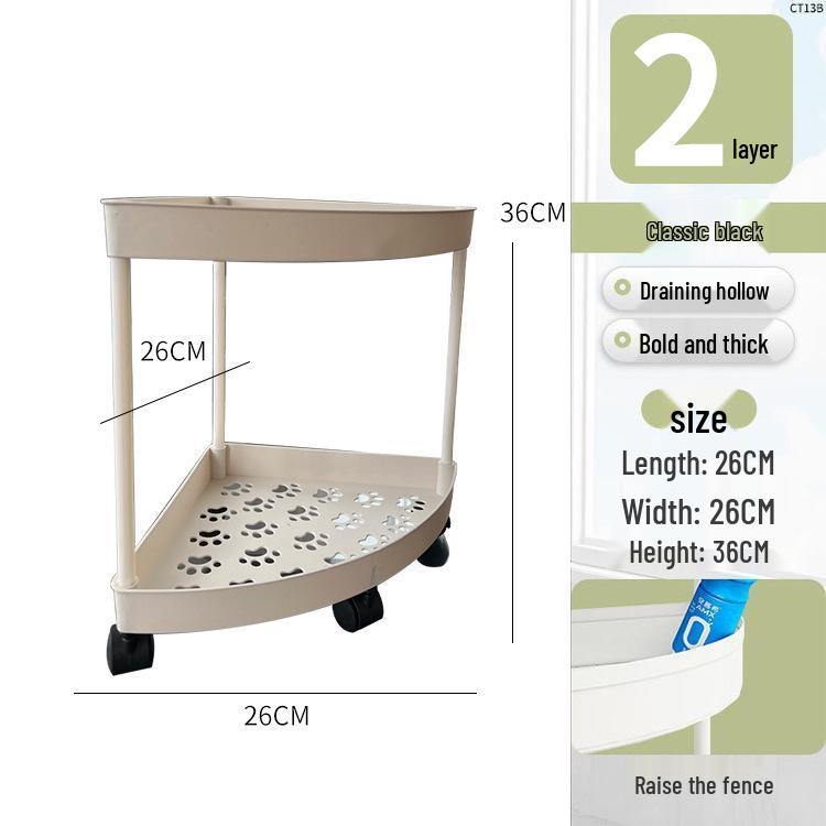 Triangular Bathroom Corner Shelf Rack for Indoor Storage
