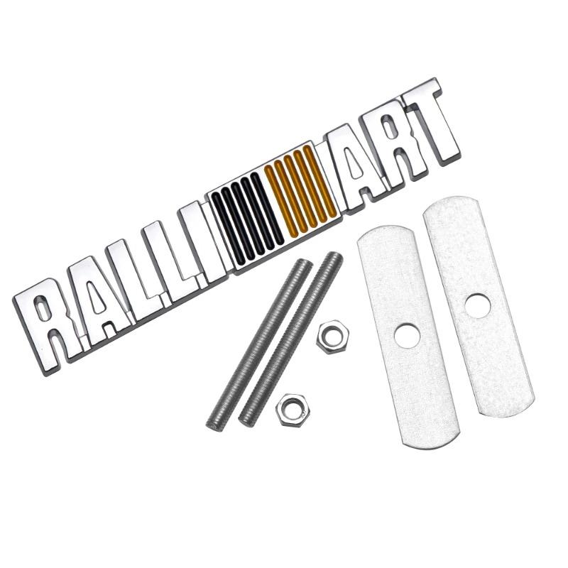 3D Metal RALLlART Front Grille Badge Emblem Car Body Trunk Decoration Sticker For Lancer Outlander Ralliart Eclipse