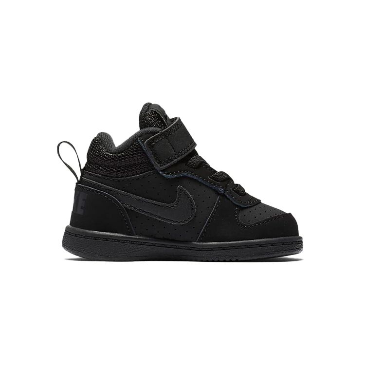Nike Court Borough Mid TD Triple Black Baby Sneakers 870027-001