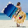 Cool Sunglasses Cats Beach Towel Patterned Sunscreen And Windproof Suitable For Swimming Pool Camping Travel
