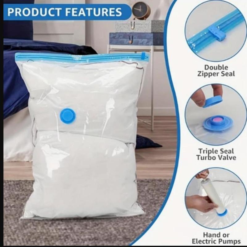 Vacuum Storage Bags Travel Reusable Organizers Vacuum Sealer Bags For Clothing Compressed With Pump