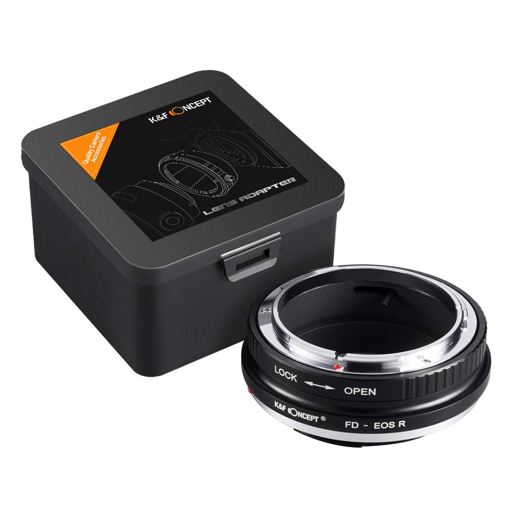 CONCEPT R Lens Adapter for Canon FD Lenses to Canon EOS R Infinity Focusing K&F FD-EOS Cameras, High-Precision