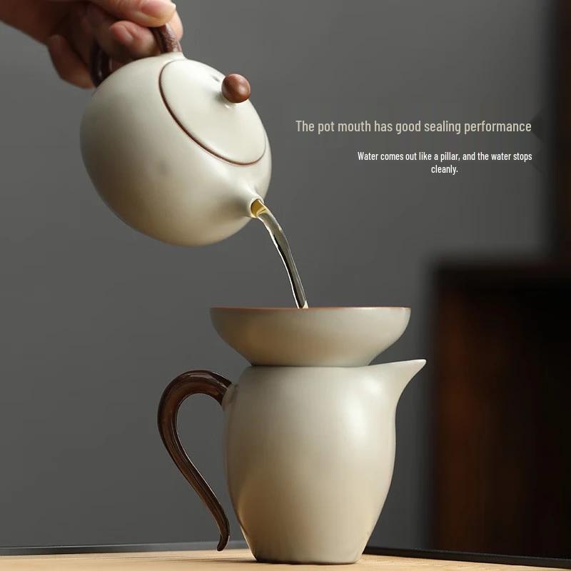 Shangyanfang Ru Kiln Ceramic Kung Fu Tea Set with Tray