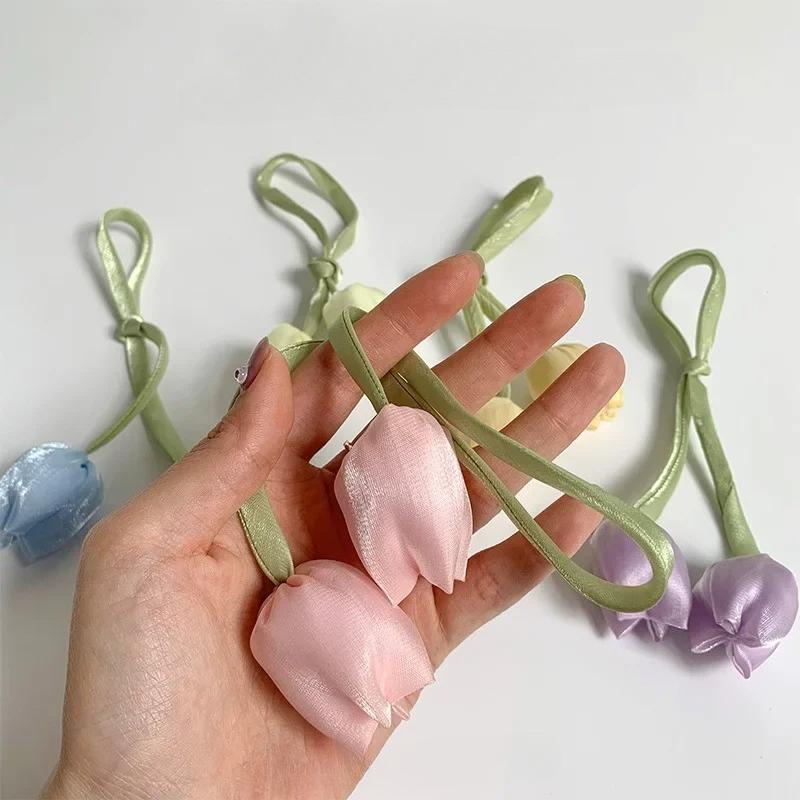 10 pieces of tulip fabric flowers DIY clothing accessories hair accessories bag clothing hair clips