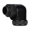 Water Cooling Fitting 360 Degree Rotating Computer WaterCooled AntiDropping Hard Tube Connector(Black )