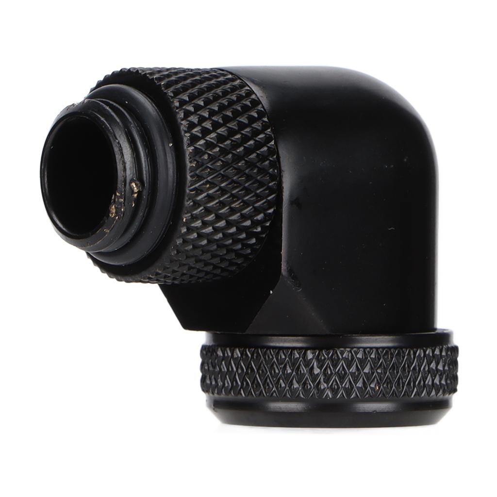 Water Cooling Fitting 360 Degree Rotating Computer WaterCooled AntiDropping Hard Tube Connector(Black )